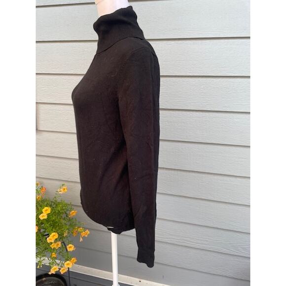 Calvin Klein Women Size Medium Black Turtleneck Sweater - Picture 2 of 6